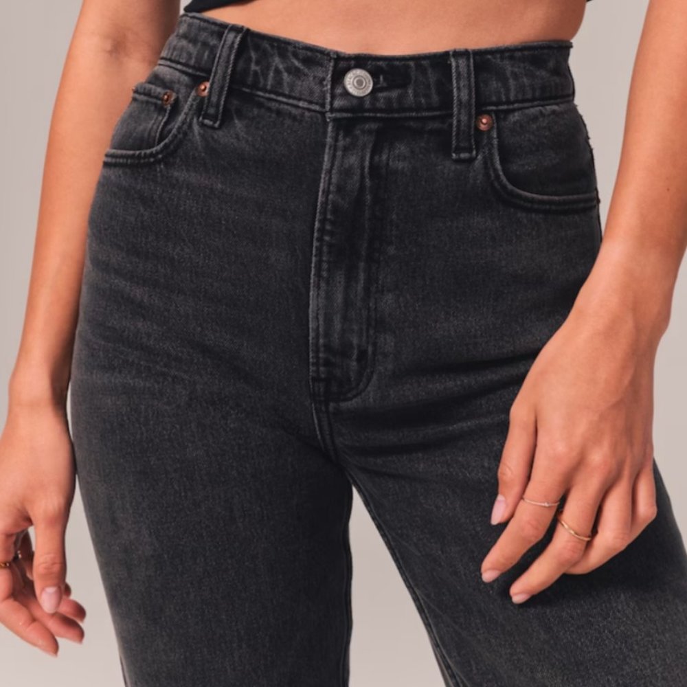Black Abercrombie & Fitch 90s Straight Jeans